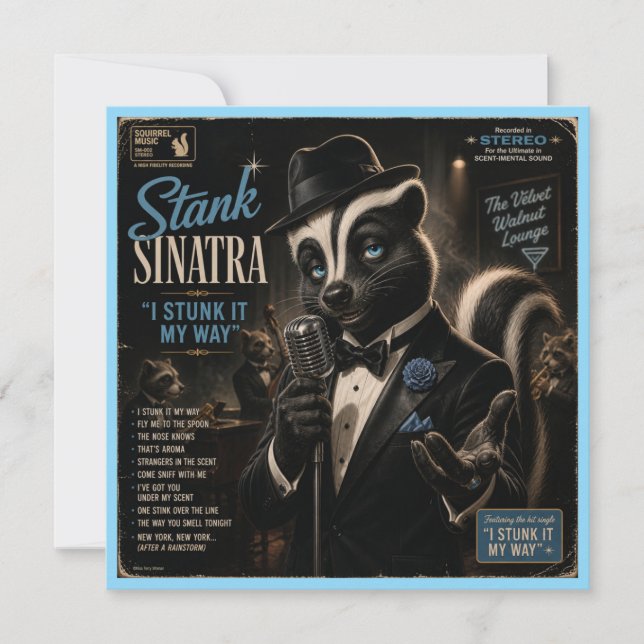 Stank Sinatra Album: a Parody Card (Front)