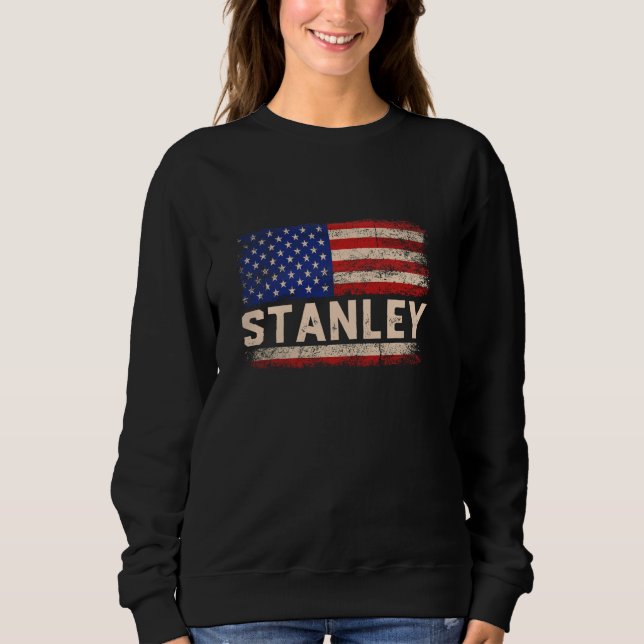 Stanley First Name Shirt Stanley Name American Fla (Front)