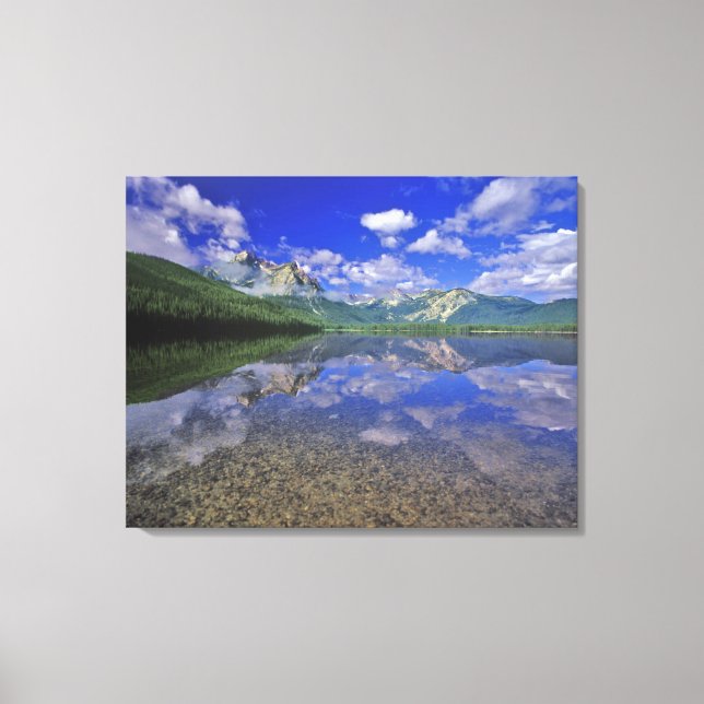 Stanley Lake in the Sawtooth Mountains of Idaho Canvas Print (Front)