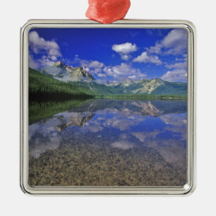 Stanley Lake in the Sawtooth Mountains of Idaho Metal Tree Decoration