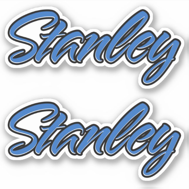 Stanley name blue sticker Sticker Sticker Sticker (Front)