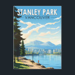 Stanley Park Vancouver Canada Travel Art Vintage Postcard<br><div class="desc">Stanley Park in a vector art style. As Vancouver's first park,  with its ever-blooming gardens,  pristine coastal areas and roughly 500, 000 cedar,  fir and hemlock trees.</div>