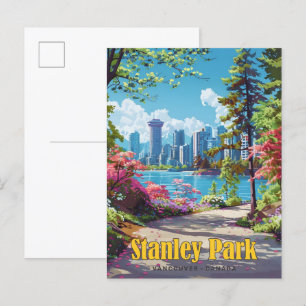 Stanley Park Vancouver Canada Vintage Travel  Postcard