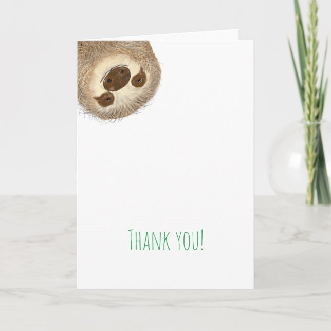 Stanley sloth thank you card (Front)