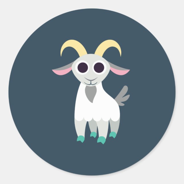 Stanley the Goat Classic Round Sticker (Front)