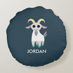 Stanley the Goat Round Cushion