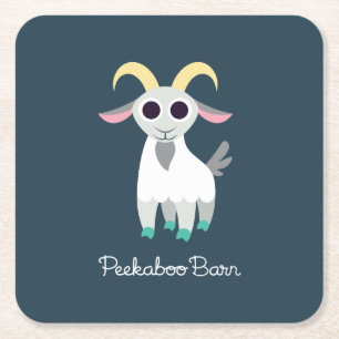 Stanley the Goat Square Paper Coaster