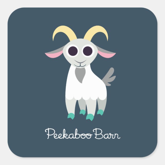 Stanley the Goat Square Sticker (Front)