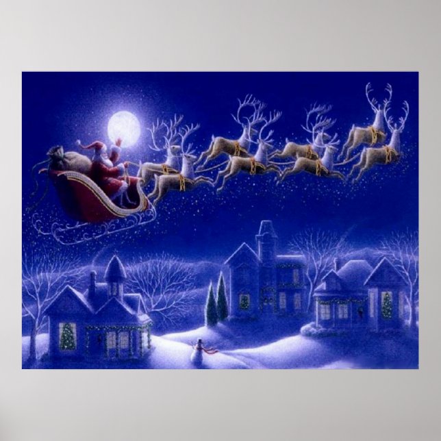 Stanta Claus Sleigh Poster (Front)