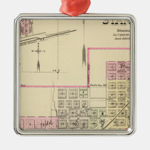 Stanton and Pilger, Nebraska Metal Tree Decoration