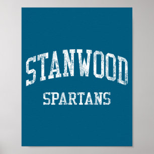 Stanwood high school hs stanwood wa vintage sports poster
