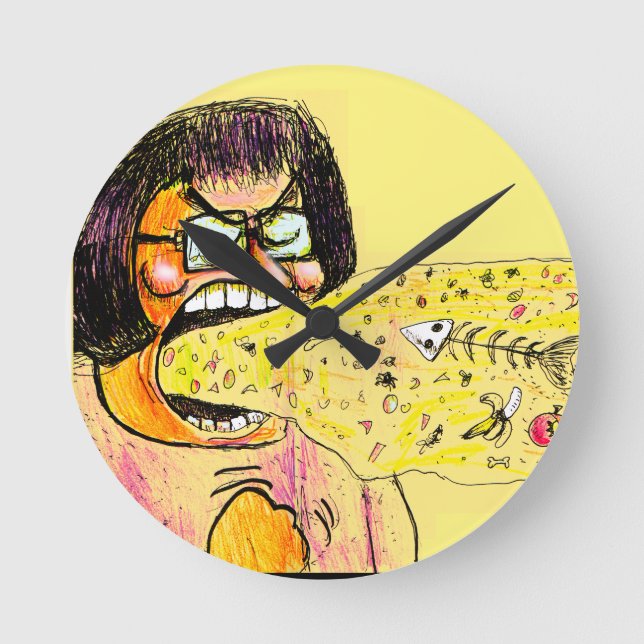 Staphney's Special Spew Round Clock (Front)