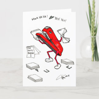 Stapler in a Paper Warehouse birthday card