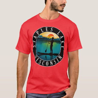 Staples Lake Wisconsin Paddleboarding T-Shirt