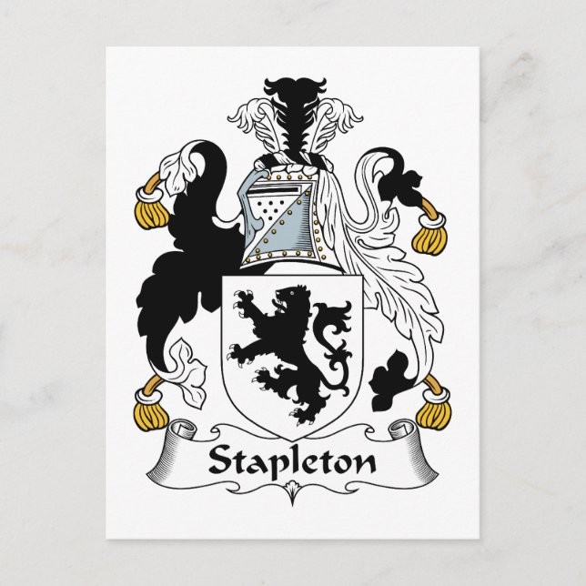 Stapleton Family Crest Postcard (Front)
