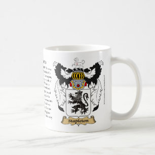 Stapleton, the Origin, the Meaning and the Crest Coffee Mug