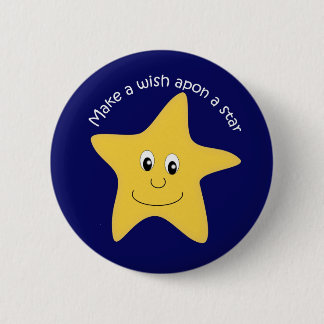 star 6 cm round badge