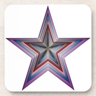 star abstract geometric art coaster
