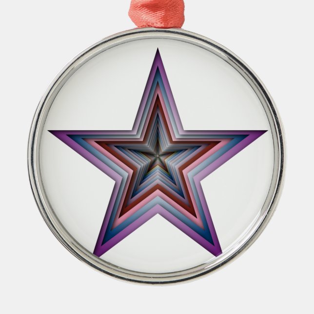 star abstract geometric art metal tree decoration (Front)