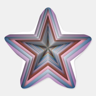 star abstract geometric art sticker