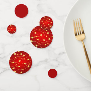 Star Adorned Ruby Red Pattern  Confetti