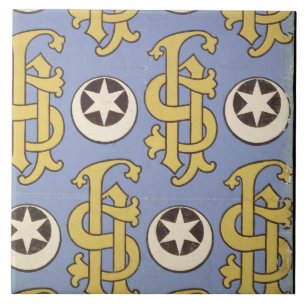 Star and Clef ecclesiastical wallpaper design Tile