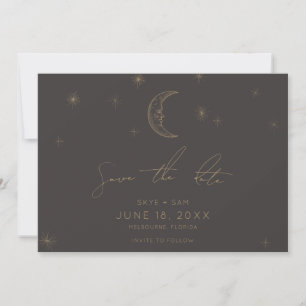 Star and Moon Celestial Save the Date with Photo