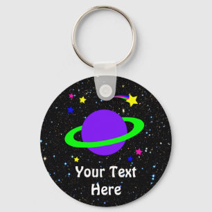 Star and Planet Keychain
