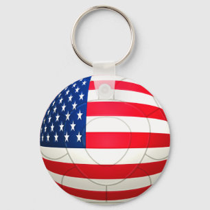Star and Stripes - USA Soccer Key Ring