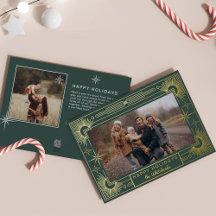 Star Art Deco Photo Happy Holiday Forest