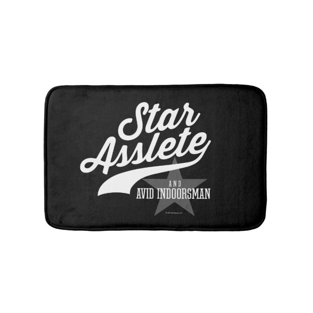 Star Asslete (Avid Indoorsman) Bath Mat (Front)