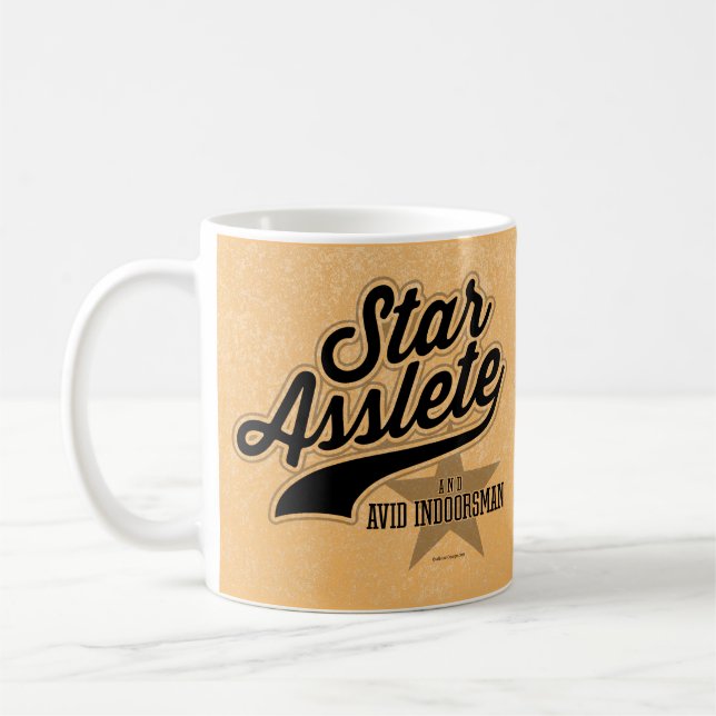 Star Asslete (Avid Indoorsman) Coffee Mug (Left)
