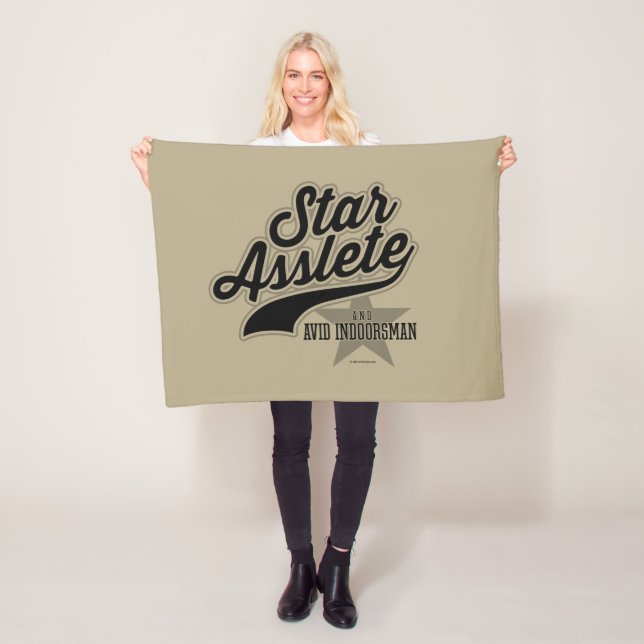 Star Asslete (Avid Indoorsman) Fleece Blanket (In Situ)