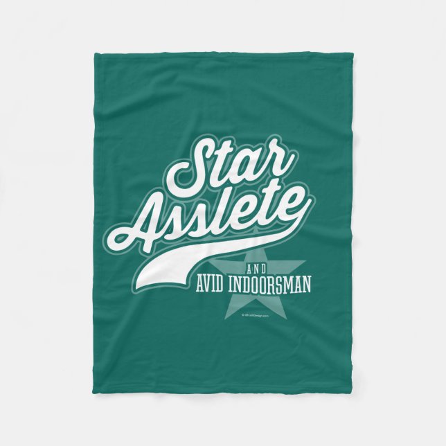 Star Asslete (Avid Indoorsman) Fleece Blanket (Front)