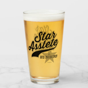 Star Asslete (Avid Indoorsman) Glass