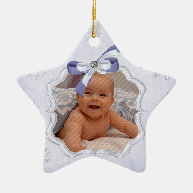 star baby first Christmas photo Ornaments (Front)