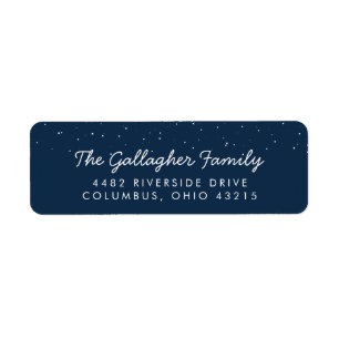 Star baby shower return address label