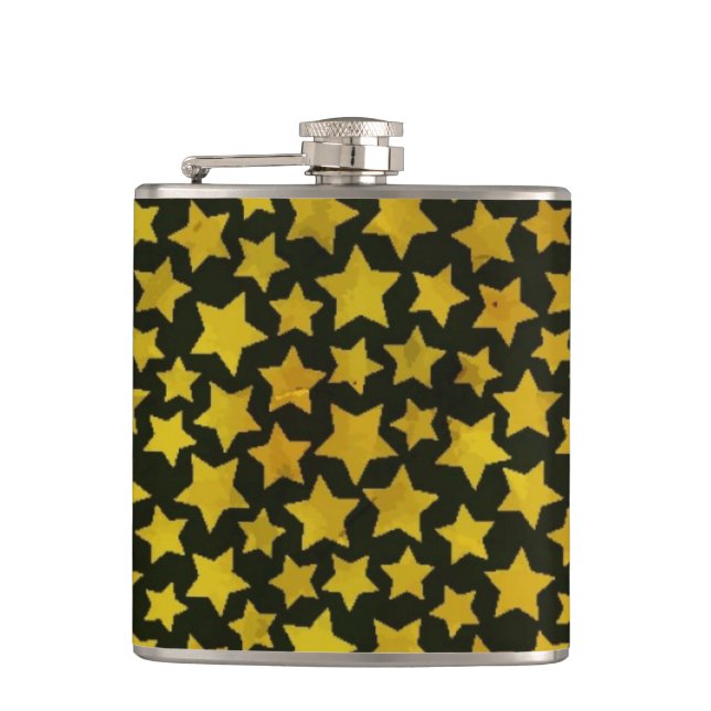 Star background hip flask (Front)