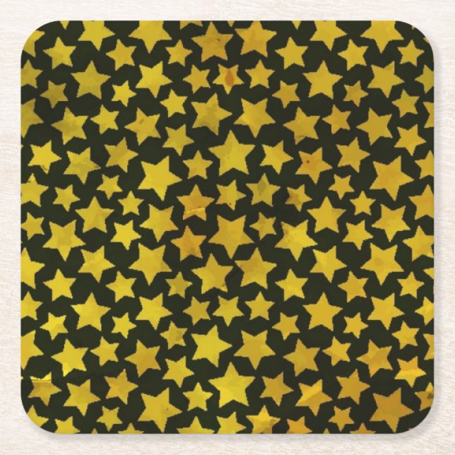 Star background square paper coaster (Front)