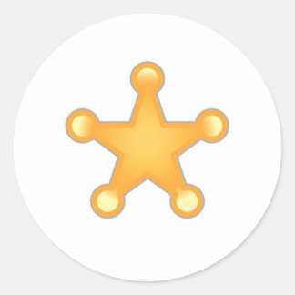 Star Badge Classic Round Sticker