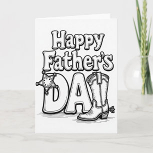 Star Badge Fathers Day Card