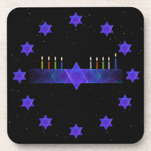 Star Bar Menorah Coaster