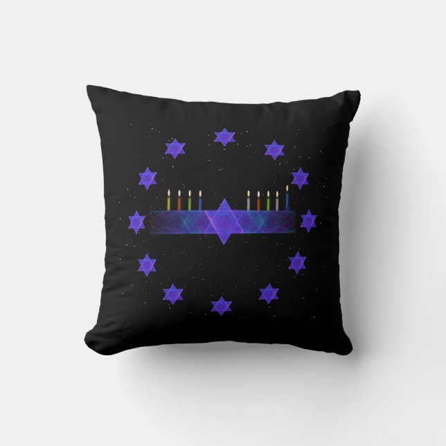Star Bar Menorah Cushion (Front)