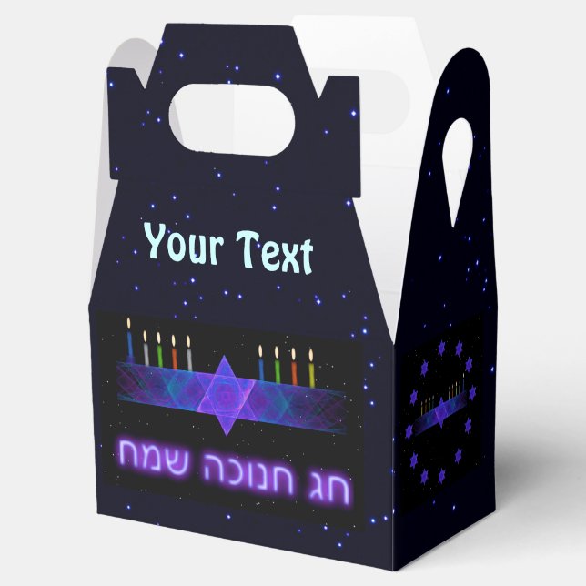 Star Bar Menorah Favour Box (Opened)