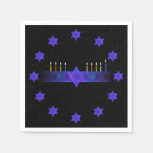 Star Bar Menorah Napkin