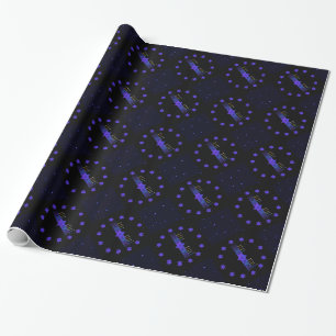Star Bar Menorah Wrapping Paper