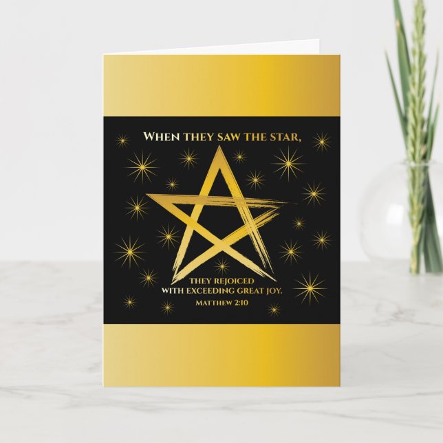 Star Bible Verse Christmas Card (Front)
