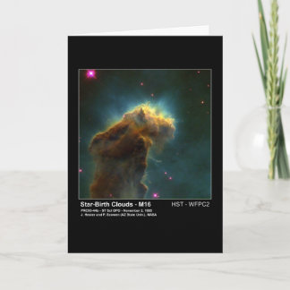 Star Birth Cloud M16 Hubble Telescope Photo Card