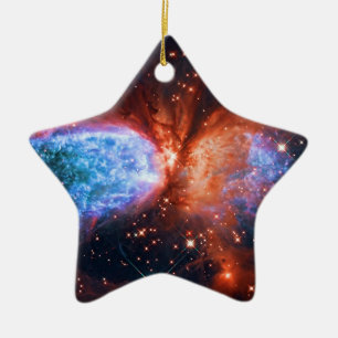Star Birth in Constellation Cygnus, The Swan Ceramic Tree Decoration