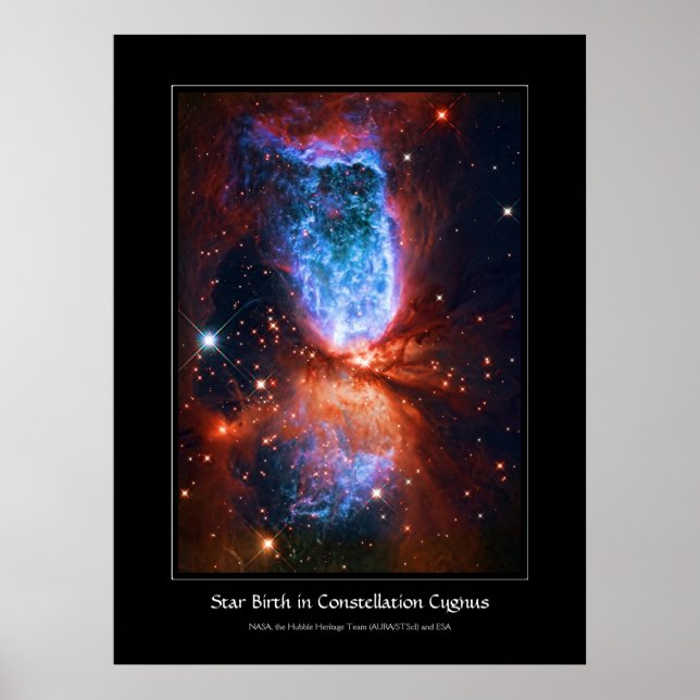 Star Birth in Constellation Cygnus, The Swan Poster (Front)